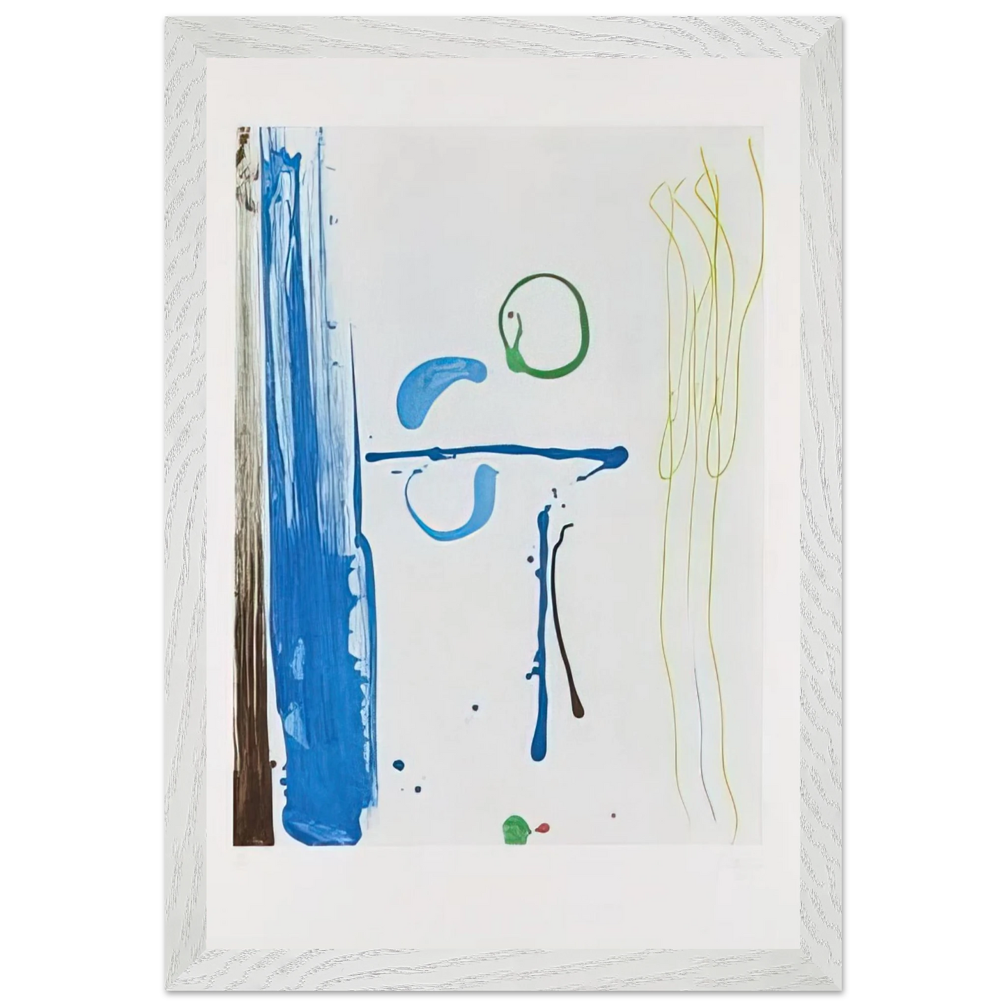 Helen Frankenthaler - Sunshine After Rain - 1987 Wall art - A1 (59.4 x 84.1  cm) - Premium Wooden Framed Poster With Fine Art Paper-canvas - White frame