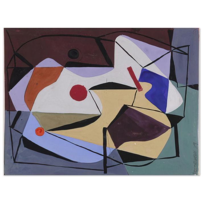 Ad Reinhardt - Study for a Painting - 1939  75x100 cm / 30x40inches Fine Art Poster