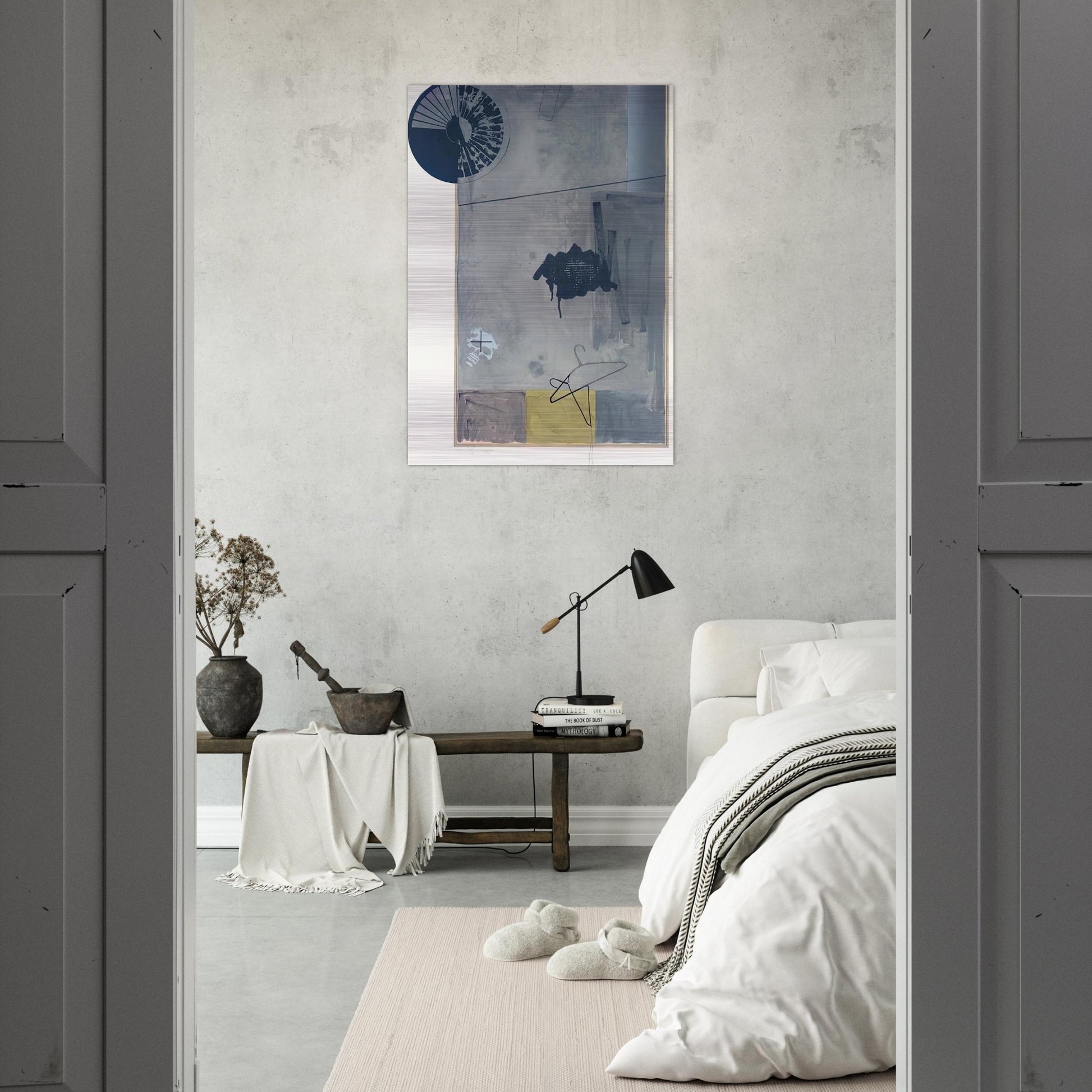EVIAN - Jasper Johns Brushed Aluminum Print - 70x100 cm / 28x40 inches | Jasper Johns Aluminum Print | Jasper Johns Prints