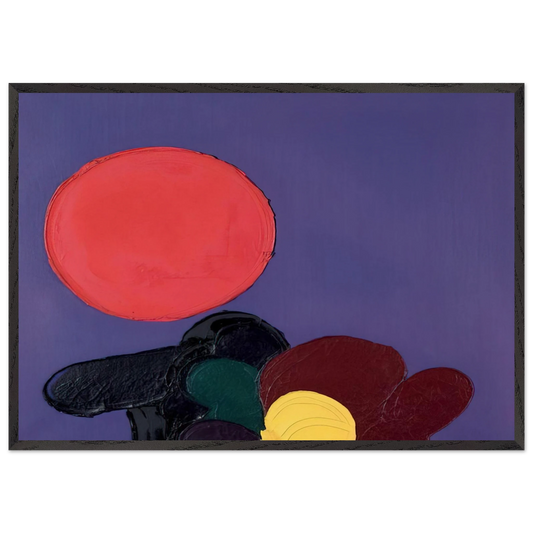 UNTITLED 1971 N2 - Luis Feito 70x100 cm / 28x40 inches Framed Art Print – Black Wooden Frame