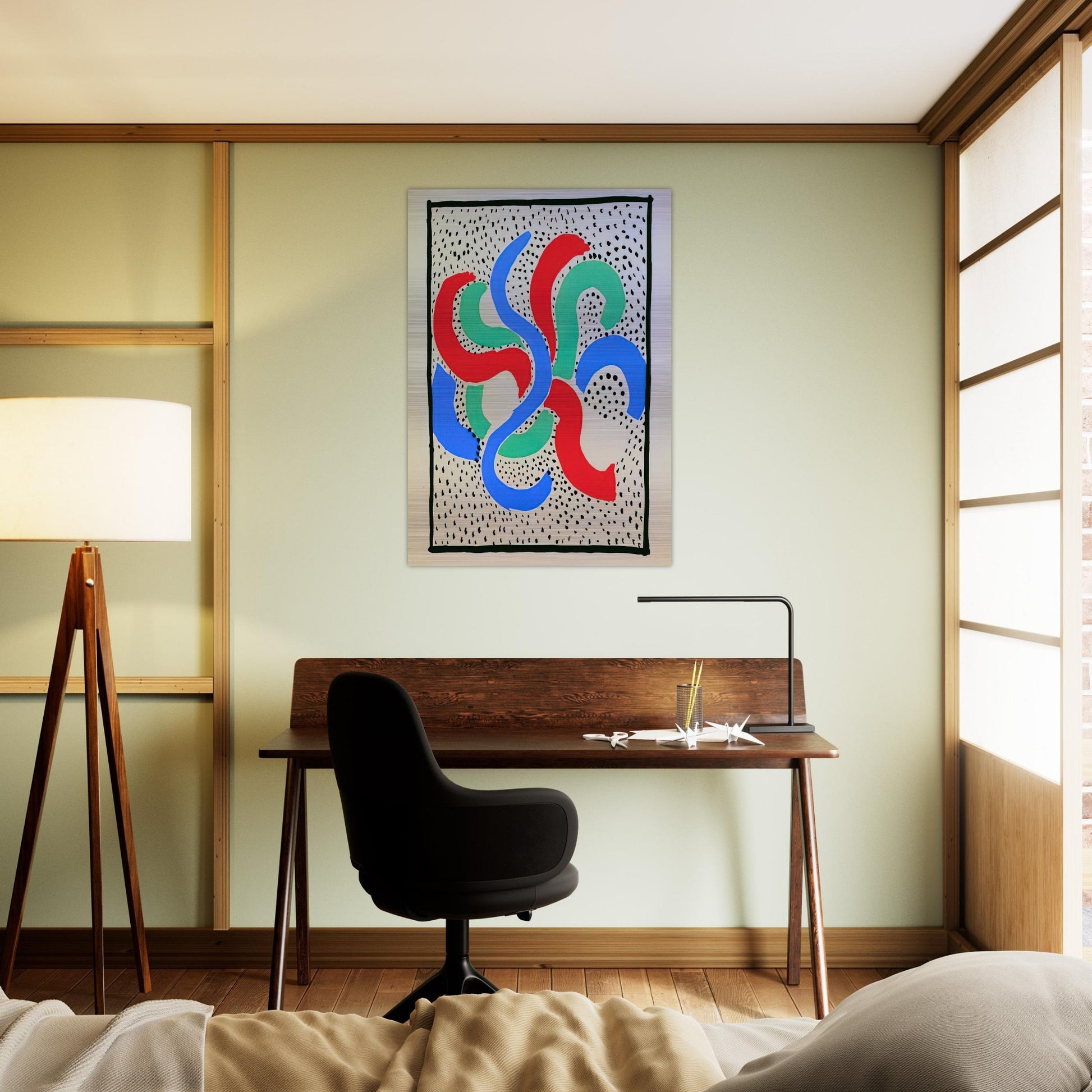 COMPOSITION 28 - Sonia Delaunay Brushed Aluminum Print - 70x100 cm / 28x40 inches | Sonia Delaunay Aluminum Print | Sonia Delaunay Prints