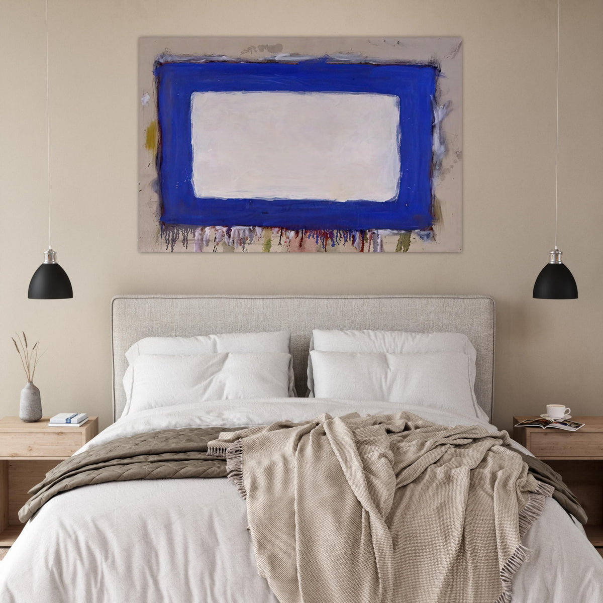 Blue Rectangle II - 1958 - Gene Davis Art Prints - 100x150 cm / 40x60″ inches | Gene Davis Poster | Gene Davis Prints