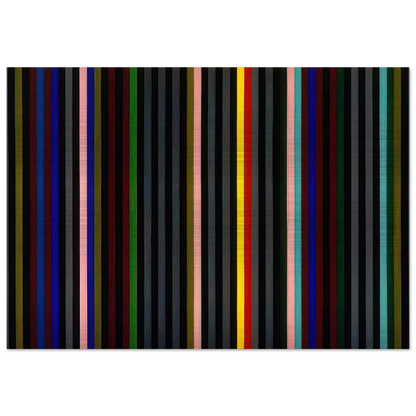 Black Grey Beat - 1964 - Gene Davis Brushed Aluminum Print - 70x100 cm / 28x40 inches | Gene Davis Aluminum Print | Gene Davis Prints