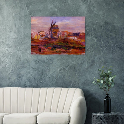 Windmill - Pierre-Auguste Renoir Brushed Aluminum Print - 70x100 cm / 28x40 inches | Pierre-Auguste Renoir Aluminum Print | Pierre-Auguste Renoir Prints