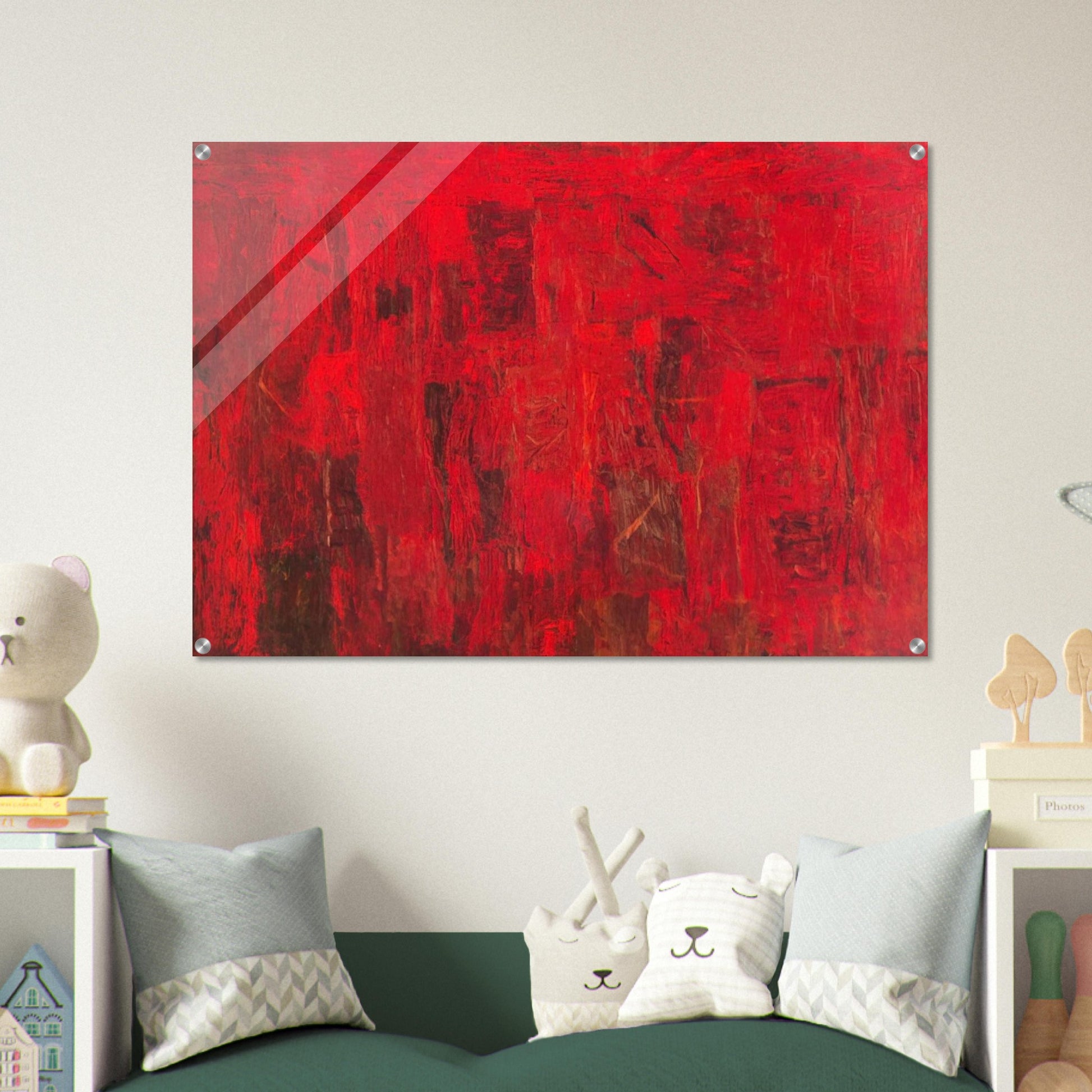 RED PAINTING 1950 - Philip Guston Acrylic Print - 70x100 cm / 28x40″ inches