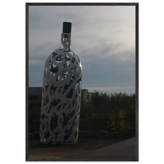 THE BOTTLE OF NOTES 1993 - Claes Oldenburg 70x100 cm / 28x40 inches Framed Art Print – Black Wooden Frame