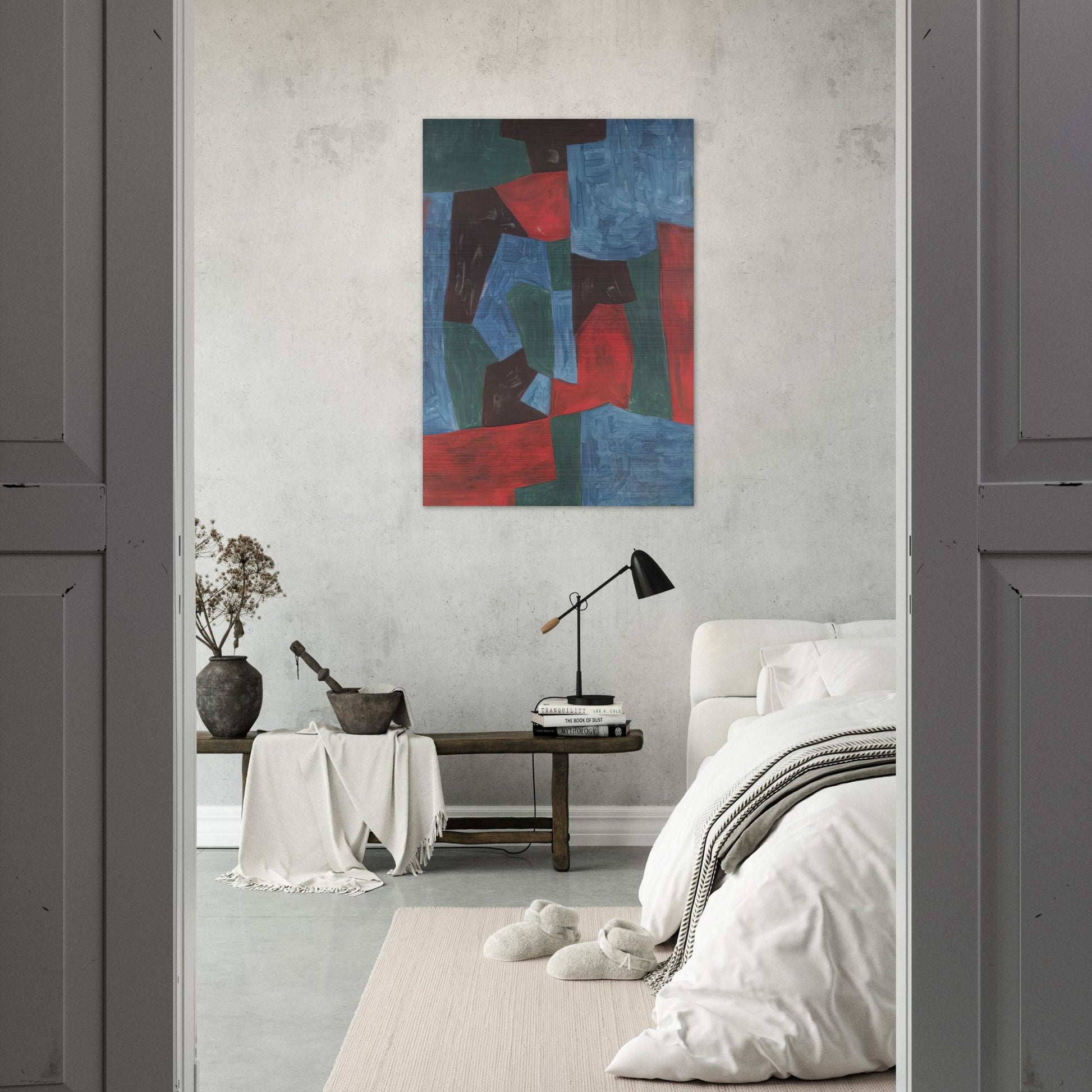 Composition abstraite - 1958 - Serge Poliakoff Brushed Aluminum Print - 70x100 cm / 28x40 inches | Serge Poliakoff Aluminum Print | Serge Poliakoff Prints