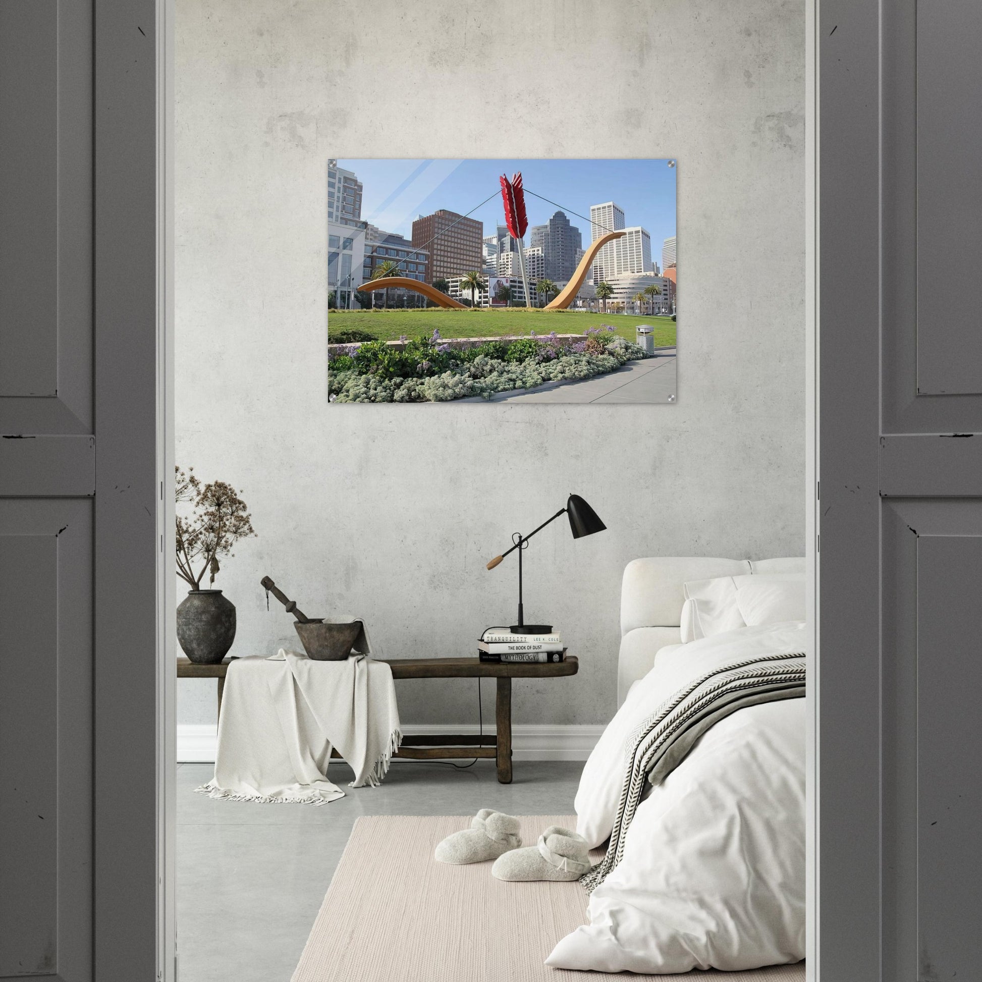 CUPID S SPAN COLLABORATION WITH VAN BRUGGEN 2002 - Claes Oldenburg Acrylic Print - 70x100 cm / 28x40″ inches