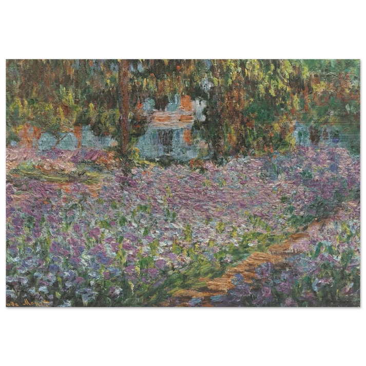 The Artist's Garden at Giverny - claude monet Brushed Aluminum Print - 70x100 cm / 28x40 inches | claude monet Aluminum Print | claude monet Prints