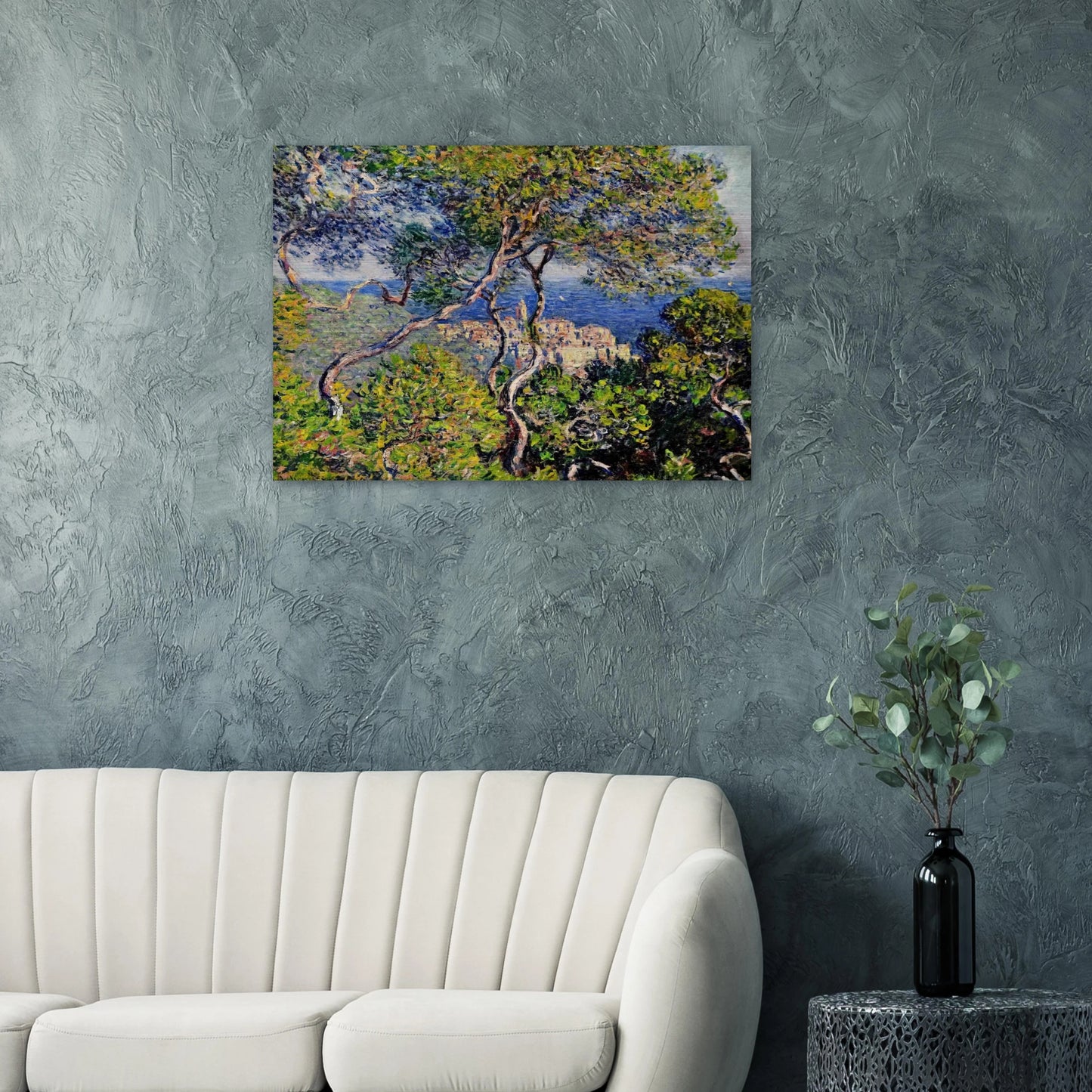 Bordighera - claude monet Brushed Aluminum Print - 70x100 cm / 28x40 inches | claude monet Aluminum Print | claude monet Prints