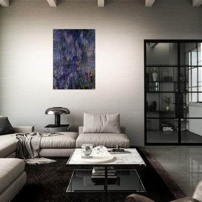 Water Lilies, Reflection of a Weeping Willows - claude monet Brushed Aluminum Print - 70x100 cm / 28x40 inches | claude monet Aluminum Print | claude monet Prints