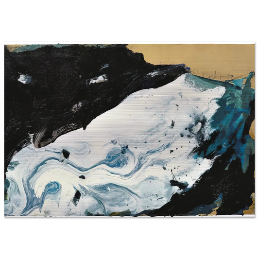 GE-21 - 1991 - Emil Schumacher Brushed Aluminum Print - 70x100 cm / 28x40 inches | Emil Schumacher Aluminum Print | Emil Schumacher Prints