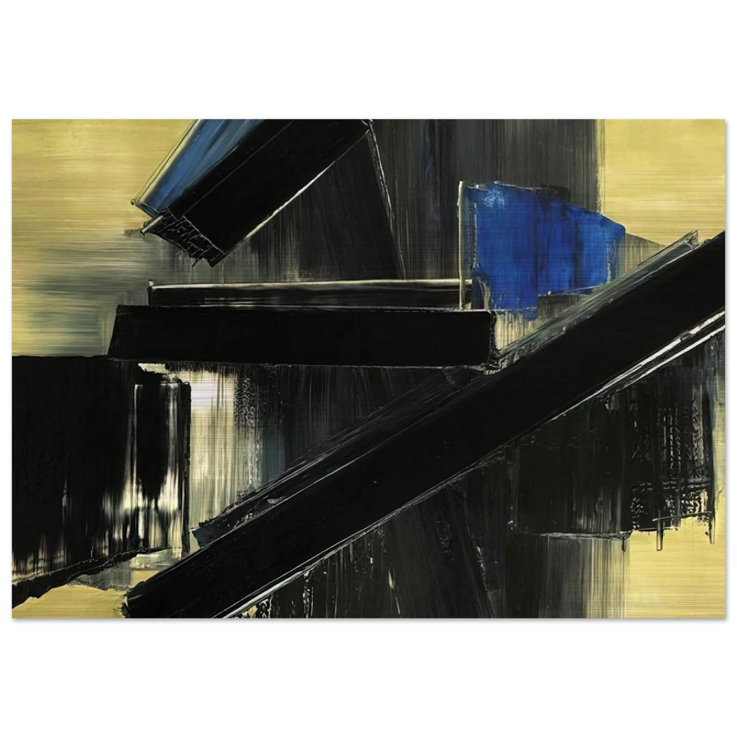 Peinture 21 Juillet 1958 - 1958 - Pierre Soulages Brushed Aluminum Print - 70x100 cm / 28x40 inches | Pierre Soulages Aluminum Print | Pierre Soulages Prints