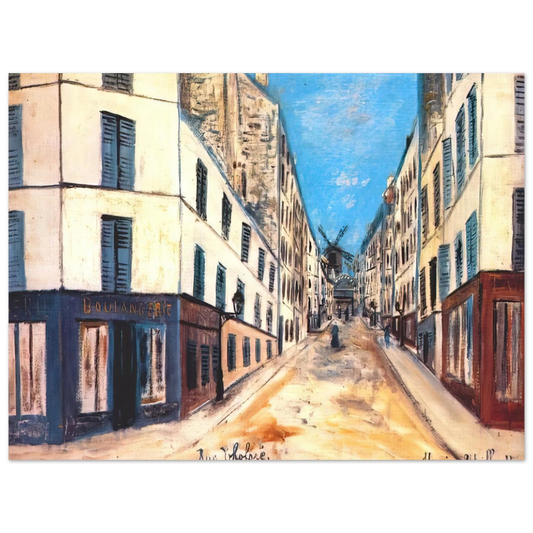 Maurice Utrillo - THOLOZE STREET  75x100 cm / 30x40inches Fine Art Poster