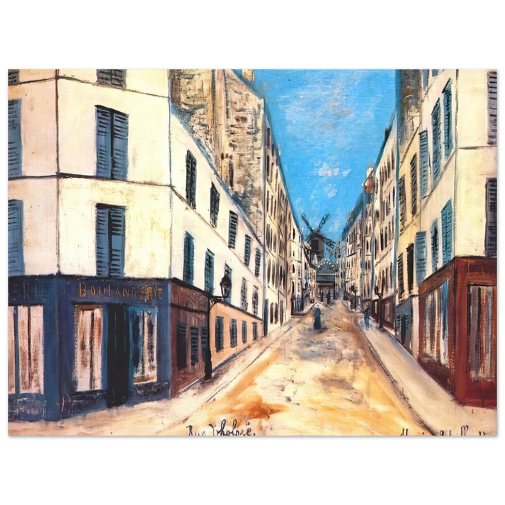 Maurice Utrillo - THOLOZE STREET  75x100 cm / 30x40inches Fine Art Poster