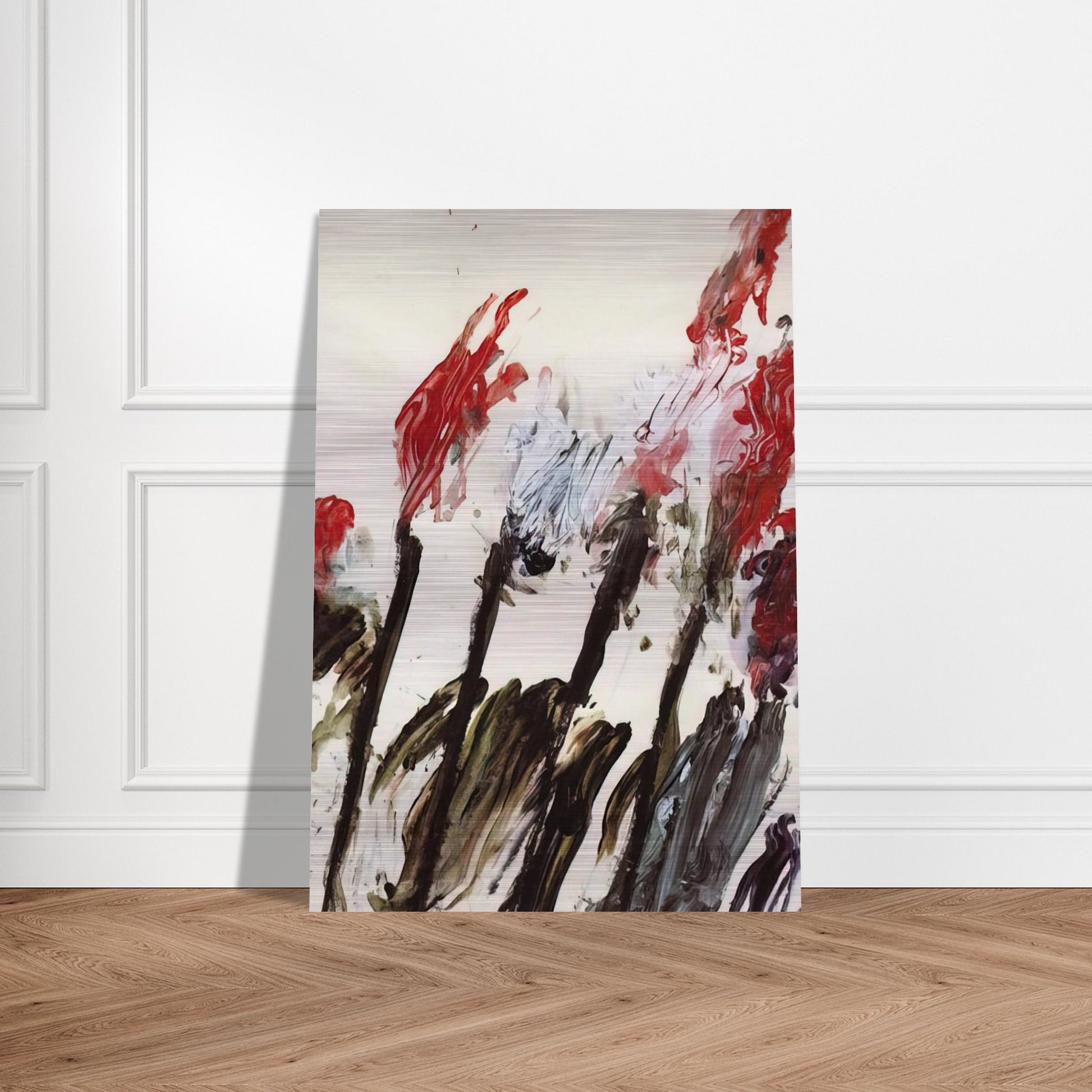 Nicola's Irises - Cy Twombly Brushed Aluminum Print - 70x100 cm / 28x40 inches | Cy Twombly Aluminum Print | Cy Twombly Prints