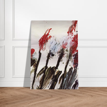 Nicola's Irises - Cy Twombly Brushed Aluminum Print - 70x100 cm / 28x40 inches | Cy Twombly Aluminum Print | Cy Twombly Prints
