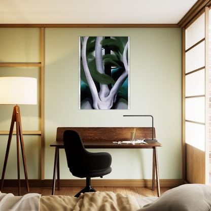 Birch and Pine Tree No. 1 - Georgia O'Keeffe Brushed Aluminum Print - 70x100 cm / 28x40 inches | Georgia O'Keeffe Aluminum Print | Georgia O'Keeffe Prints