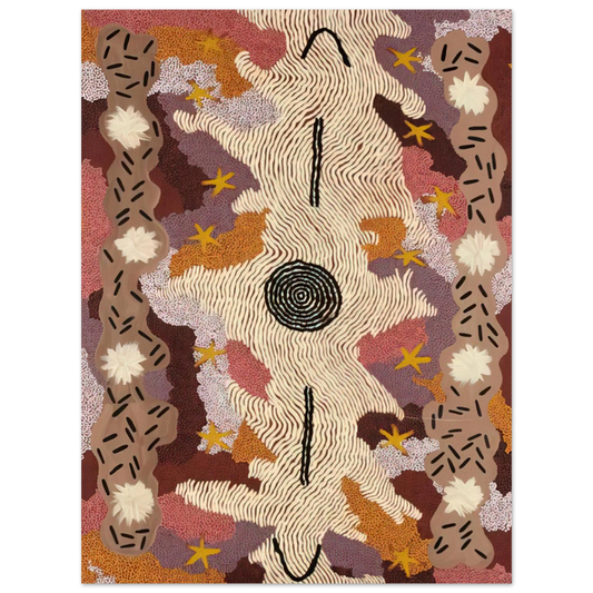 Clifford Possum Tjapaltjarri - Secret Men's Business - 1995  75x100 cm / 30x40inches Fine Art Poster