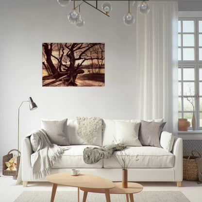 Study of a Tree - Vincent van Gogh Brushed Aluminum Print - 70x100 cm / 28x40 inches | Vincent van Gogh Aluminum Print | Vincent van Gogh Prints