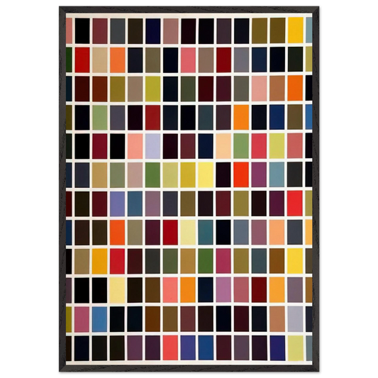 180 COLORS - Gerhard Richter 70x100 cm / 28x40 inches Framed Art Print – Black Wooden Frame