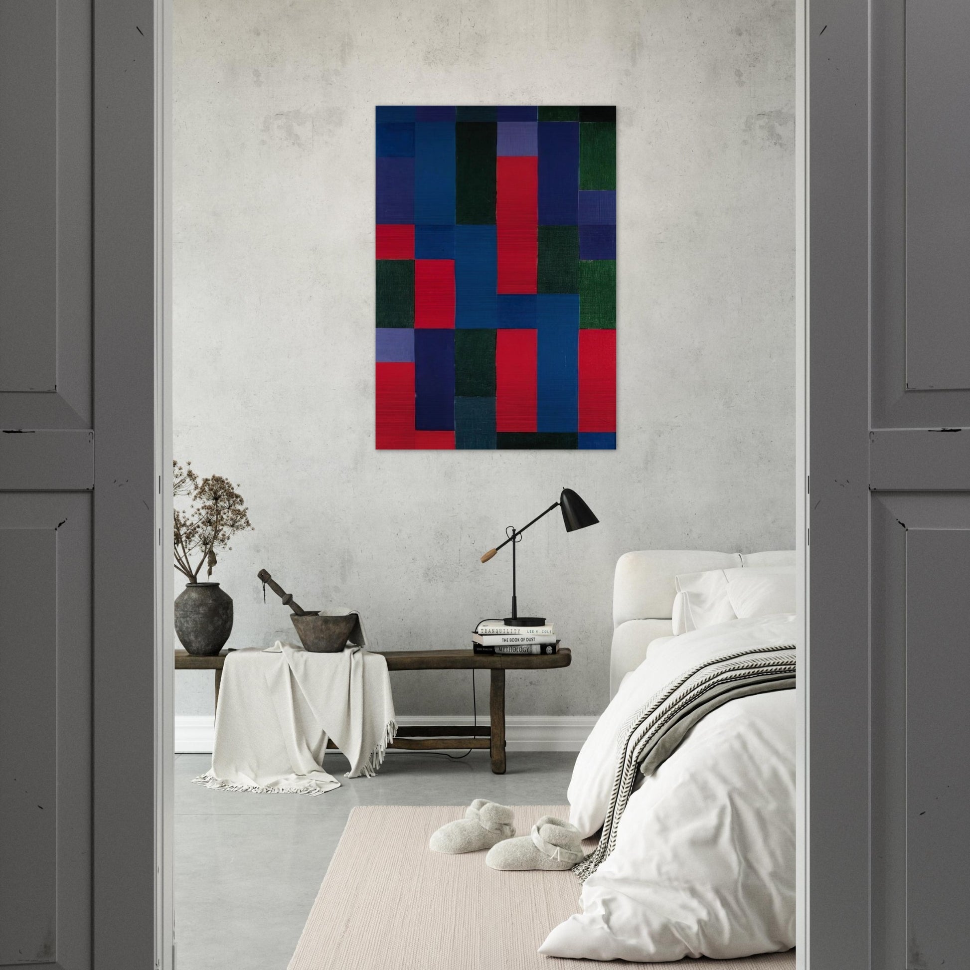 Grn-Blau-Rot - 1967 - Johannes Itten Brushed Aluminum Print - 70x100 cm / 28x40 inches | Johannes Itten Aluminum Print | Johannes Itten Prints