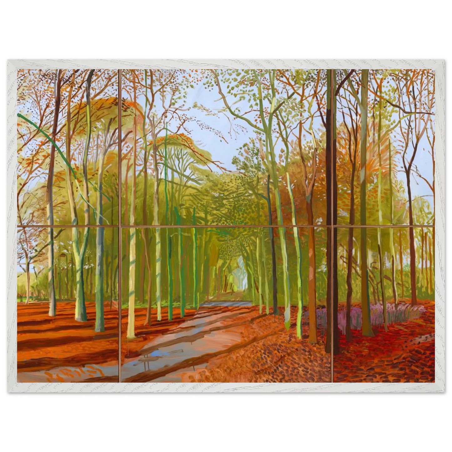 David Hockney - Woldgate Woods, 21, 23 & 29 November 2006 - 15x20 cm / 6x8 inches - Fine Art Poster-canvas - -