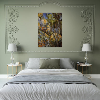 Rocks near the Caves below the Chateau Noir - Paul Cézanne Brushed Aluminum Print - 70x100 cm / 28x40 inches | Paul Cézanne Aluminum Print | Paul Cézanne Prints