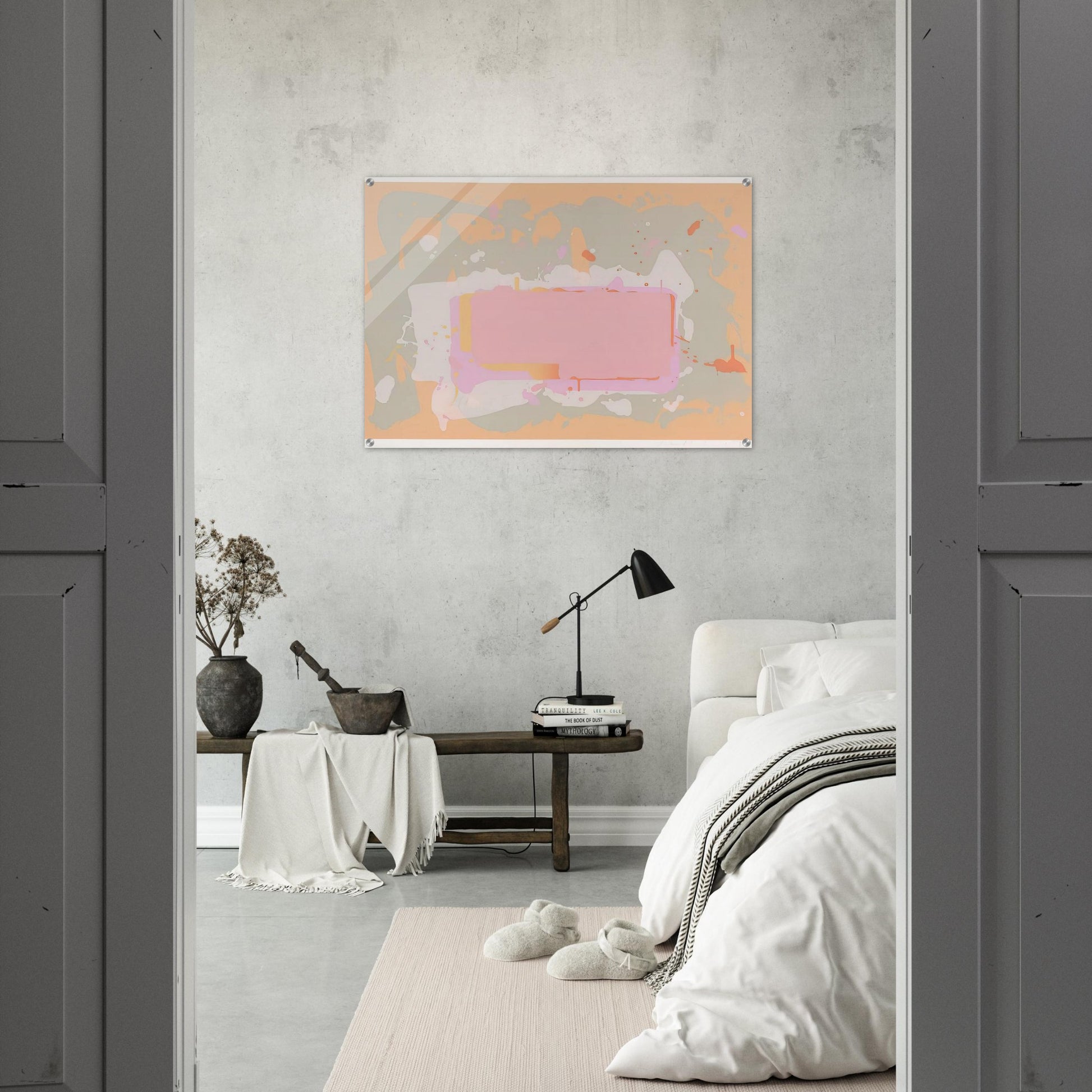 Yellow and Pink - 1971 - John Hoyland Acrylic Print - 70x100 cm / 28x40″ inches