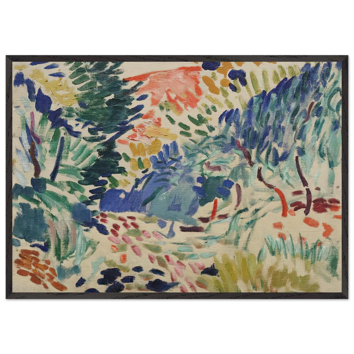LANDSCAPE AT COLLIOURE 1905 - Henri Matisse 70x100 cm / 28x40 inches Framed Art Print – Black Wooden Frame