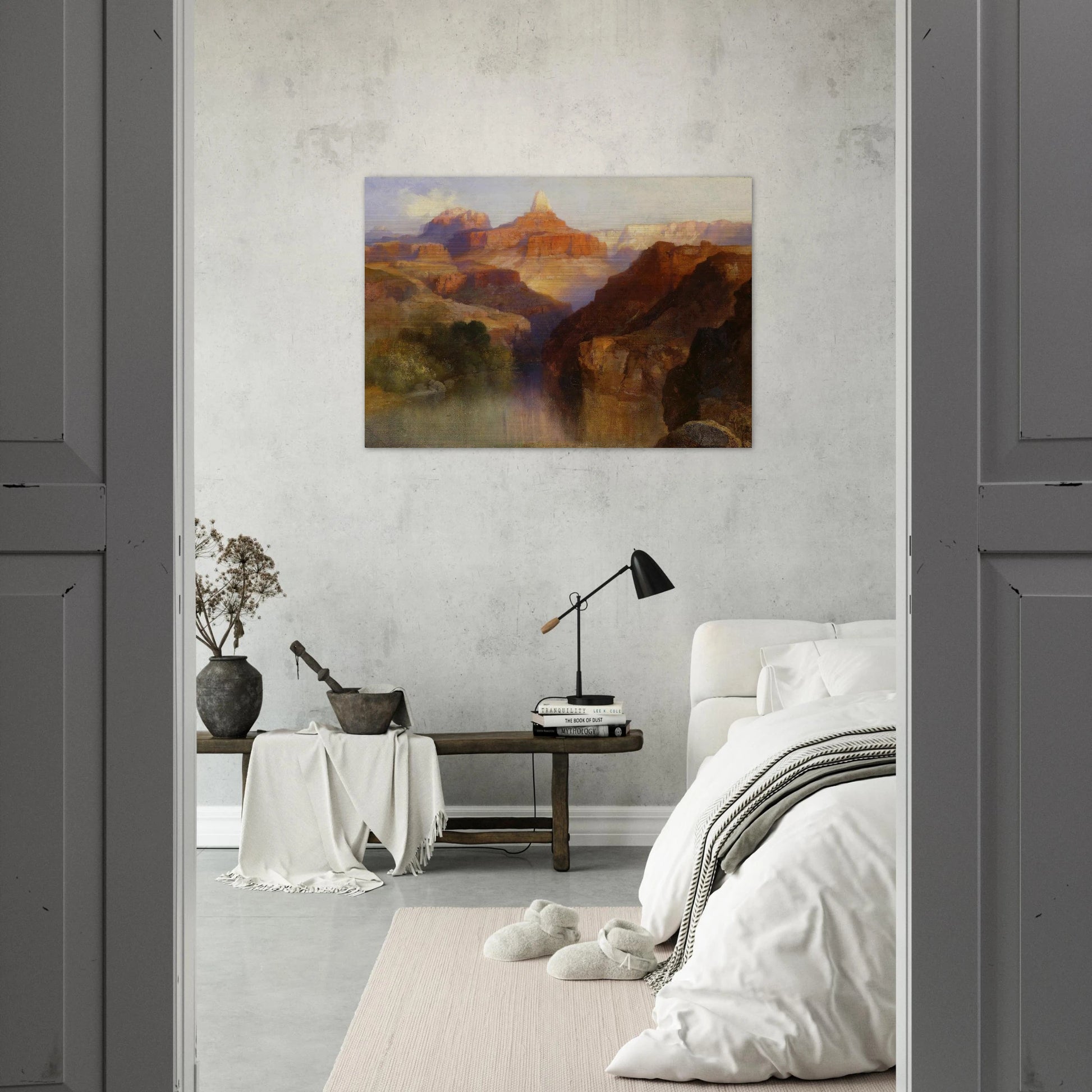 Zoroaster Peak Grand Canyon, Arizona - Thomas Moran Brushed Aluminum Print - 70x100 cm / 28x40 inches | Thomas Moran Aluminum Print | Thomas Moran Prints
