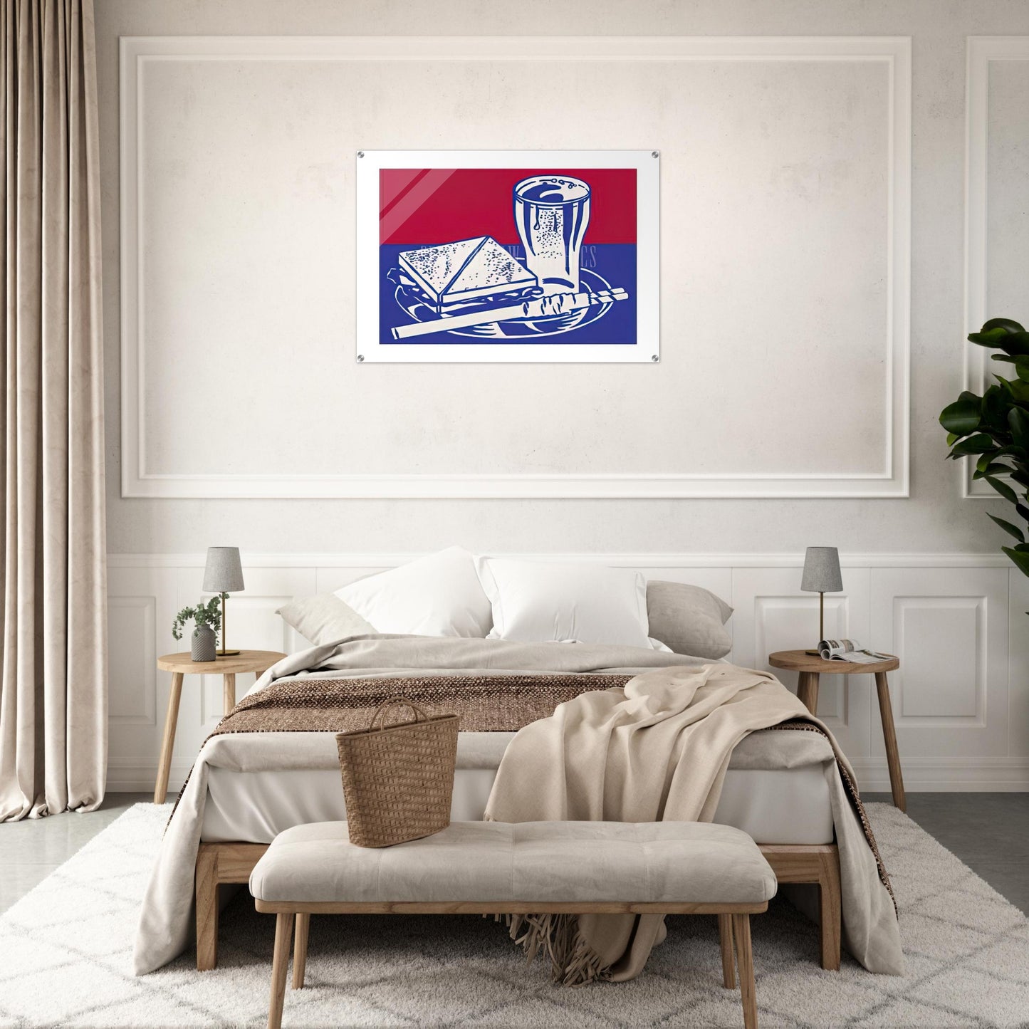 SANDWICH AND SODA 1964 - Roy Lichtenstein Acrylic Print - 70x100 cm / 28x40″ inches