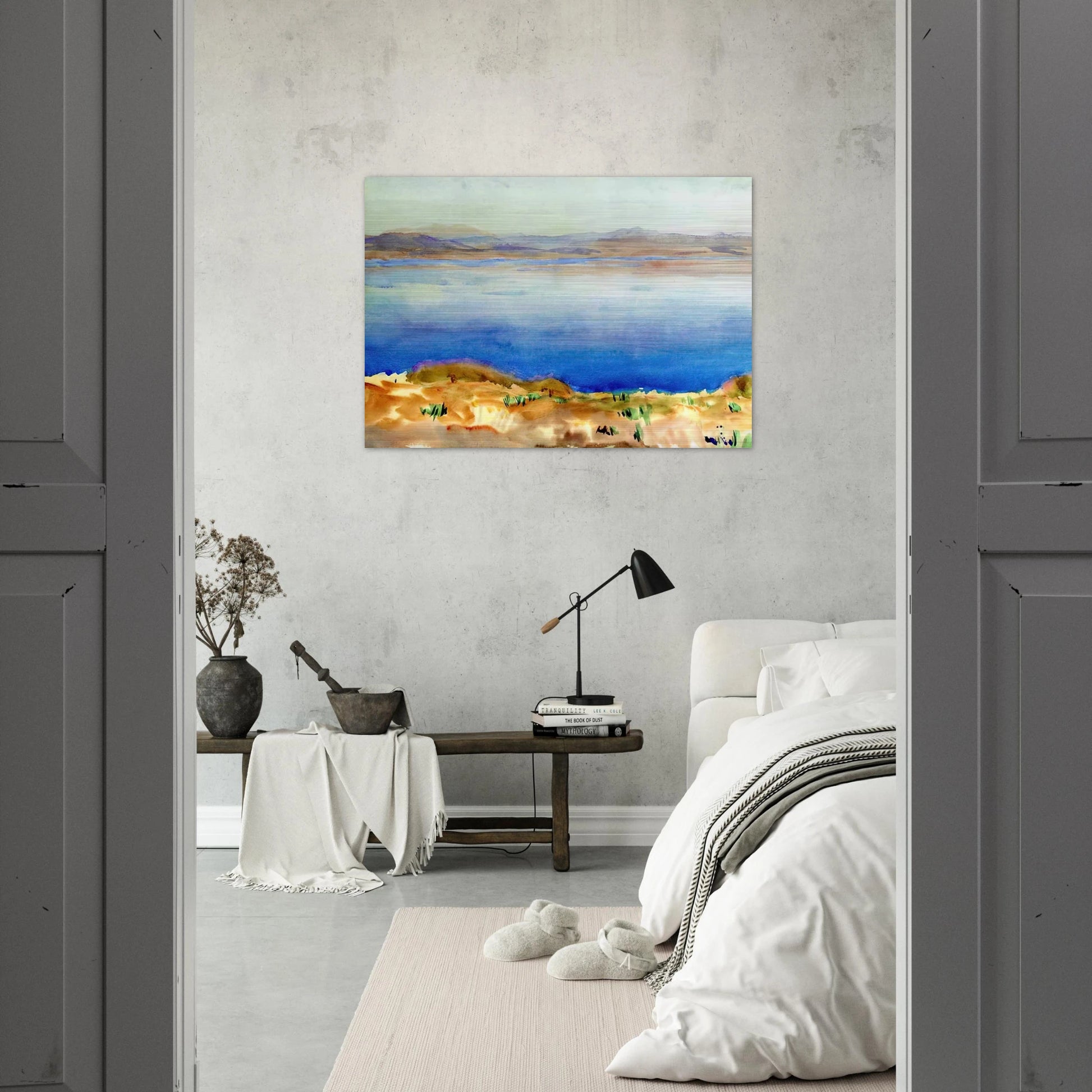 The Lake of Tiberias - John Singer Sargent Brushed Aluminum Print - 70x100 cm / 28x40 inches | John Singer Sargent Aluminum Print | John Singer Sargent Prints