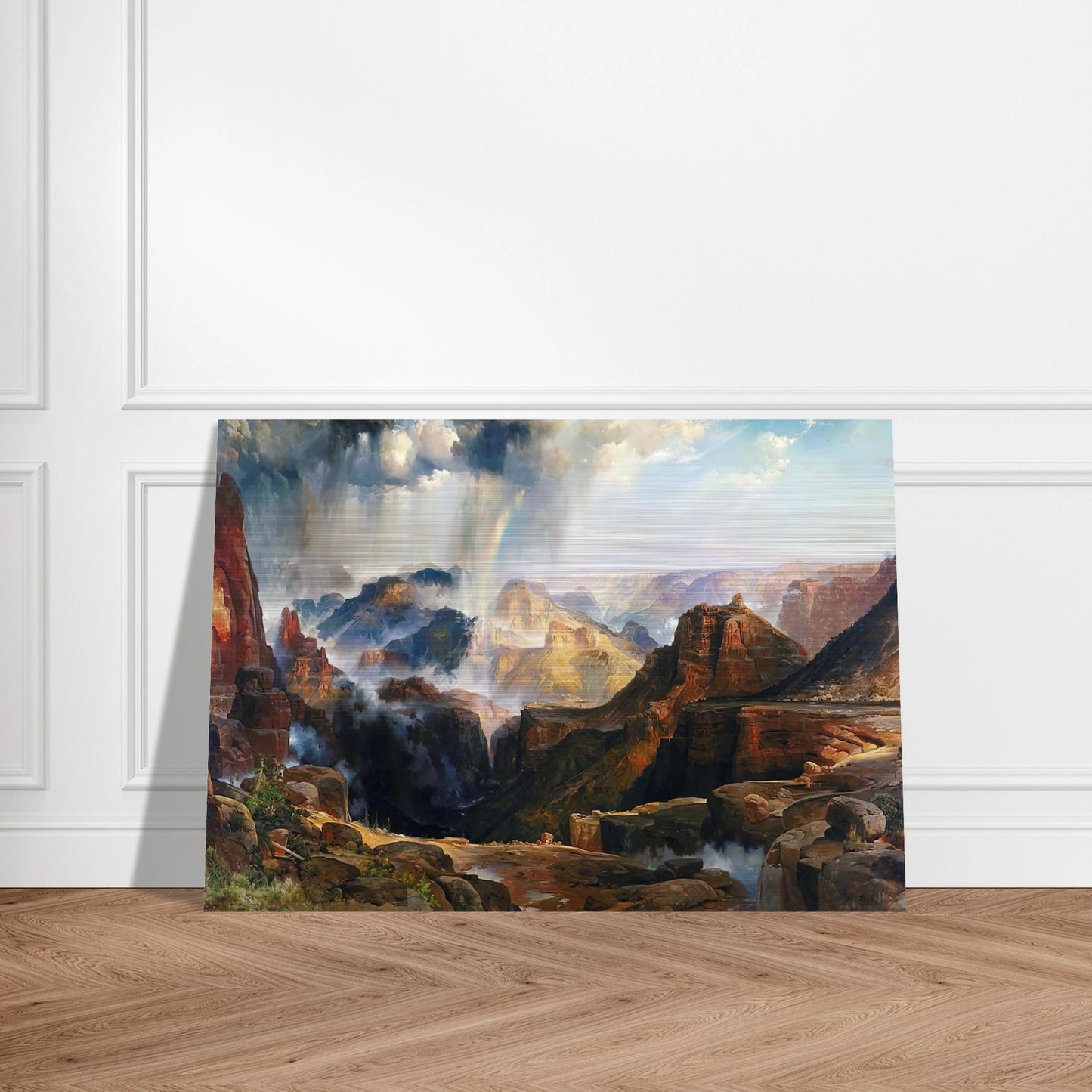 The Chasm of the Colorado - Thomas Moran Brushed Aluminum Print - 70x100 cm / 28x40 inches | Thomas Moran Aluminum Print | Thomas Moran Prints