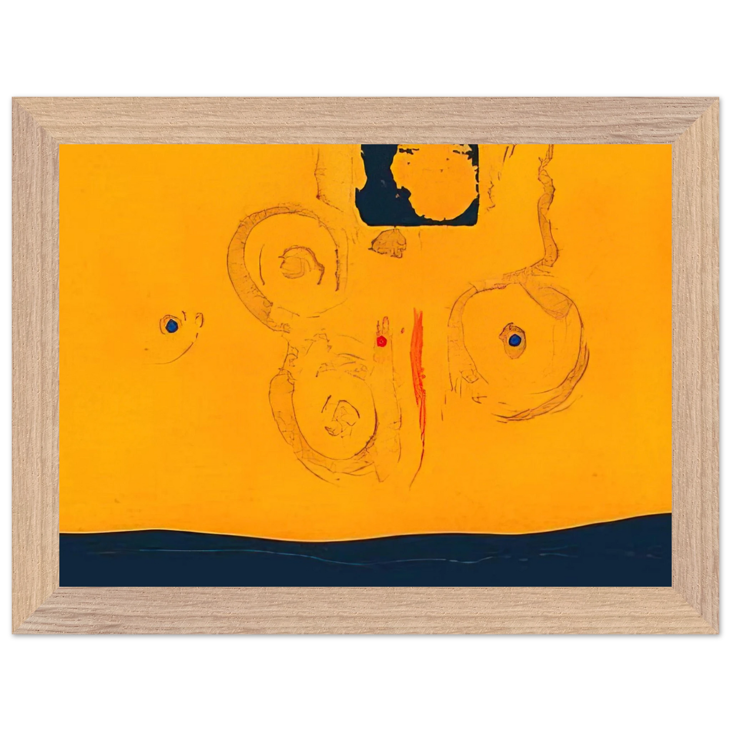 Helen Frankenthaler - Plaza Real - 1988 Wall art - 15x20 cm / 6x8 inches - Premium Wooden Framed Poster With Fine Art Paper-canvas - White frame