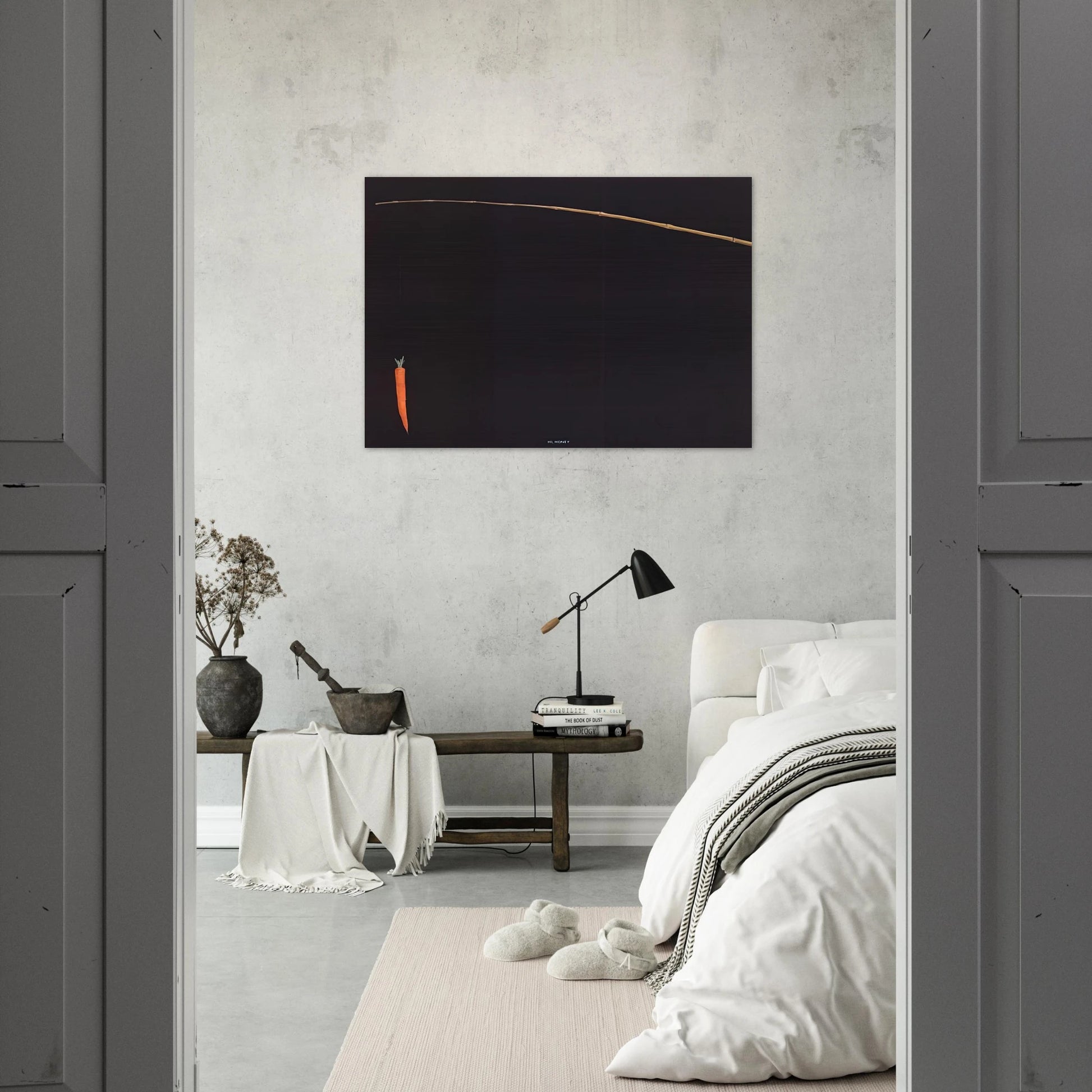 HI HONEY 1981 - Edward Ruscha Brushed Aluminum Print - 70x100 cm / 28x40 inches | Edward Ruscha Aluminum Print | Edward Ruscha Prints