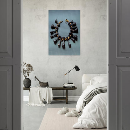 BONES NECKLACE 1940 - Alexander Calder Brushed Aluminum Print - 70x100 cm / 28x40 inches | Alexander Calder Aluminum Print | Alexander Calder Prints
