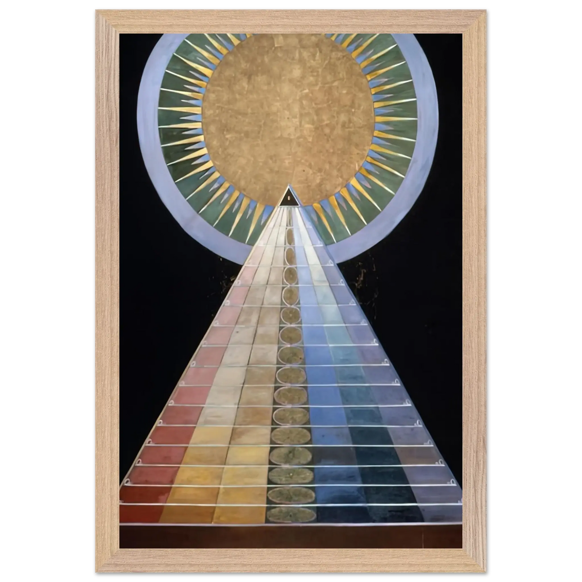 Hilma af Klint - ALTAR PAINTING 1915 Wall art - A1 (59.4 x 84.1  cm) - Premium Wooden Framed Poster With Fine Art Paper - Black frame