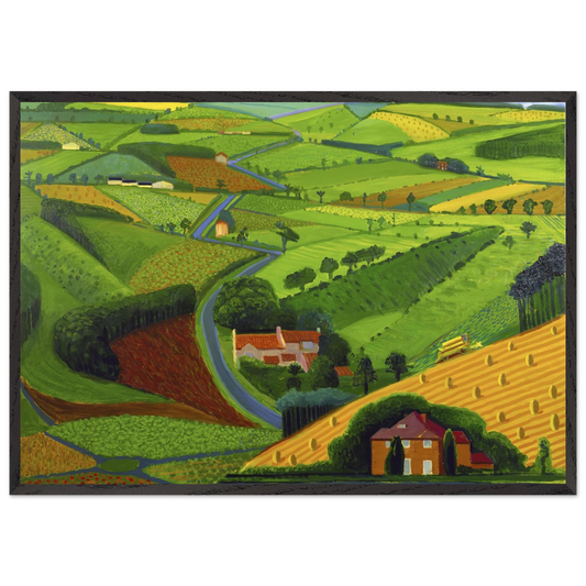 David Hockney N1 - David Hockney 70x100 cm / 28x40 inches Framed Art Print – Black Wooden Frame | David Hockney Art | Artwork by David Hockney