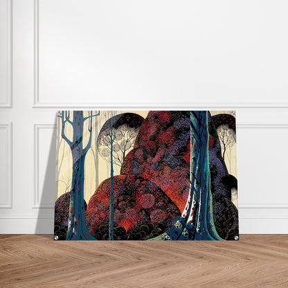 Jewel Forest - Eyvind Earle Acrylic Print - 70x100 cm / 28x40″ inches
