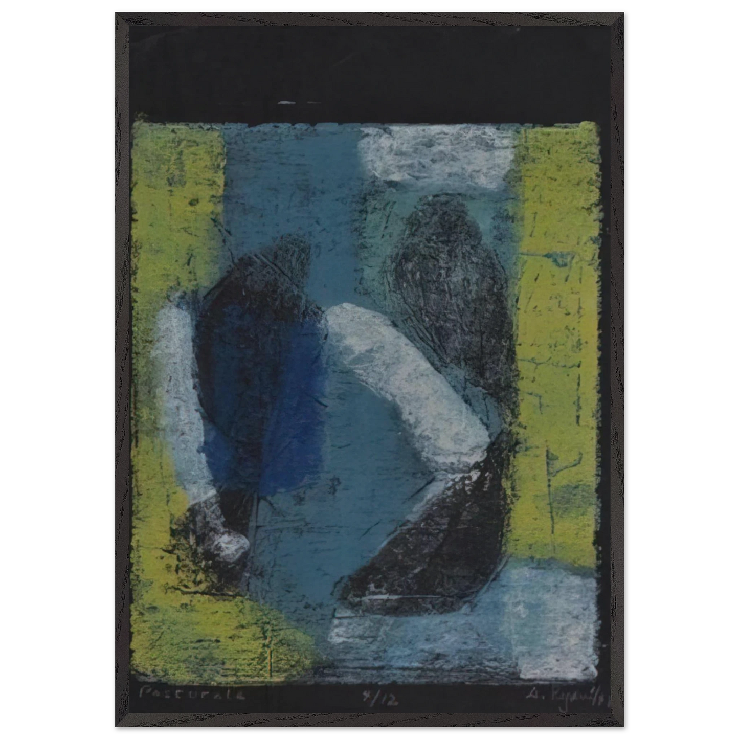 Pastorale - 1947 - Anne Ryan 70x100 cm / 28x40 inches Framed Art Print – Black Wooden Frame