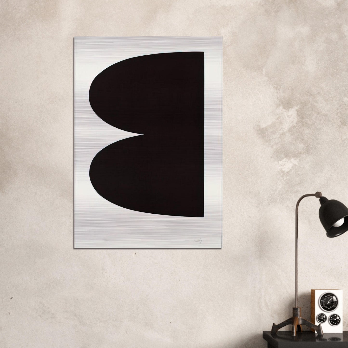 Black from Suite of Twenty-Seven Color Lithographs - Ellsworth Kelly Brushed Aluminum Print - 70x100 cm / 28x40 inches | Ellsworth Kelly Aluminum Print | Ellsworth Kelly Prints