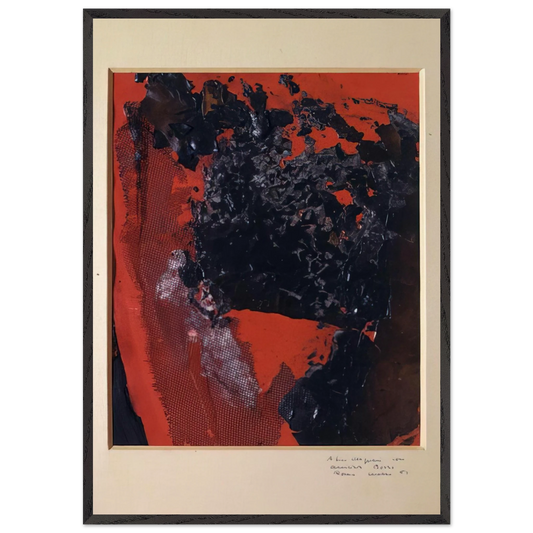 Combustion - 1961 - Alberto Burri 70x100 cm / 28x40 inches Framed Art Print – Black Wooden Frame
