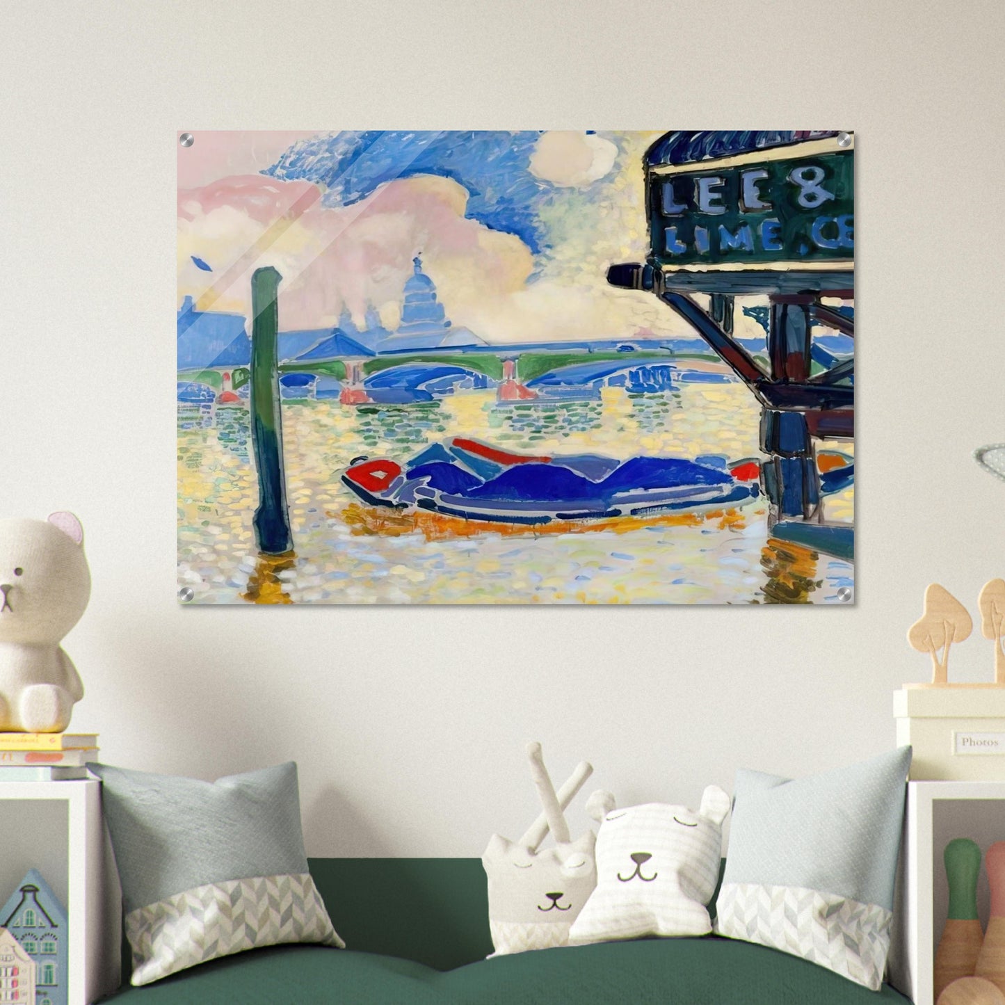 BARGES ON THE THAMES 1906 0 - Andre Derain Acrylic Print - 70x100 cm / 28x40″ inches