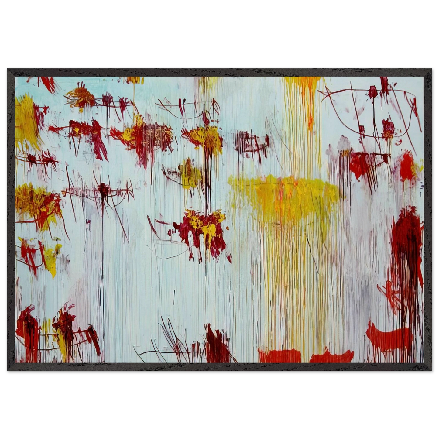 Lepanto Part X - Cy Twombly 70x100 cm / 28x40 inches Framed Art Print – Black Wooden Frame