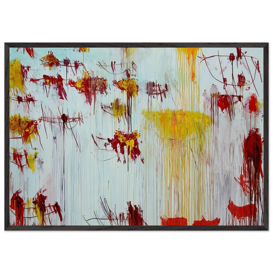 Lepanto Part X - Cy Twombly 70x100 cm / 28x40 inches Framed Art Print – Black Wooden Frame