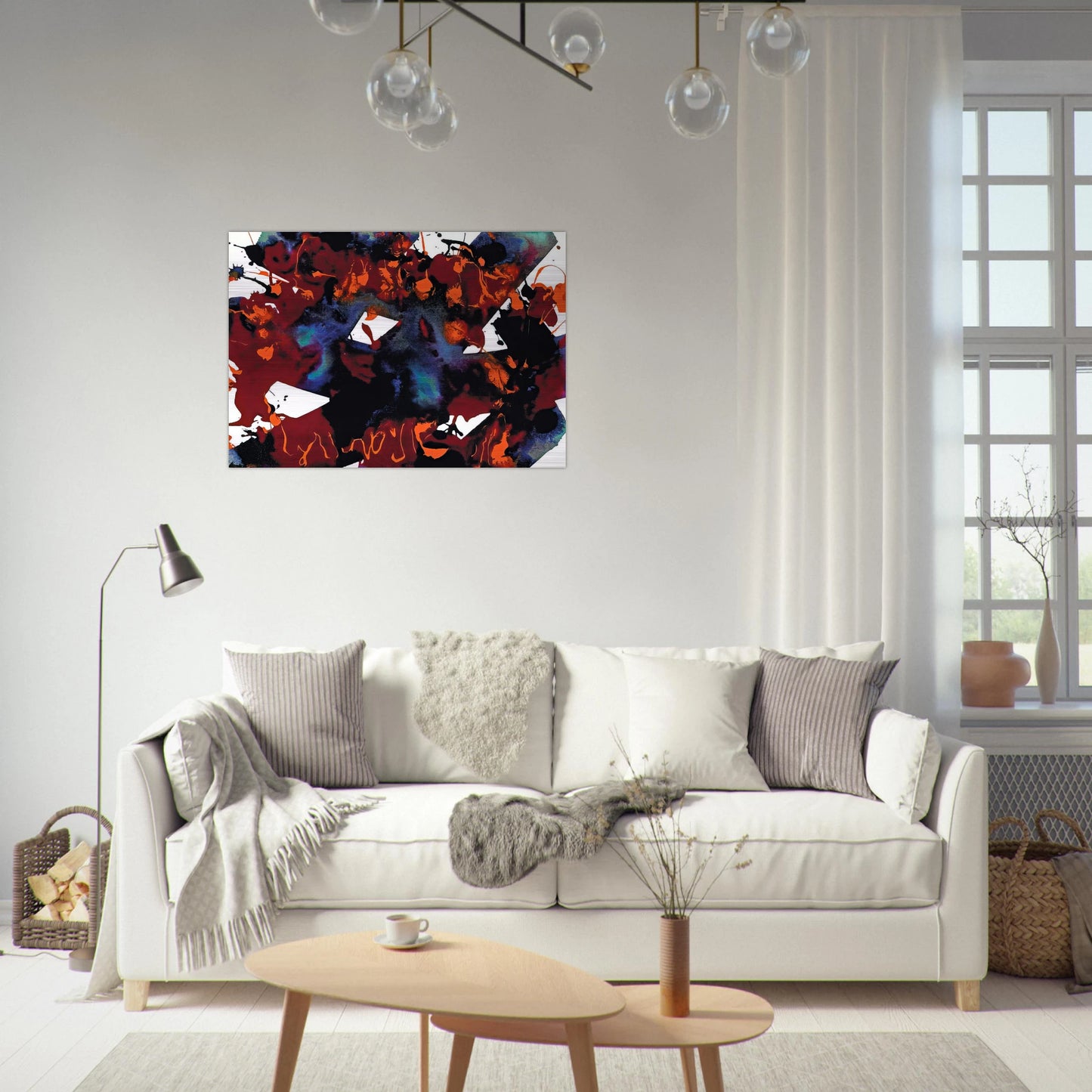 Untitled  SFP94-149  SFF 1819  - Sam Francis Brushed Aluminum Print - 70x100 cm / 28x40 inches | Sam Francis Aluminum Print | Sam Francis Prints