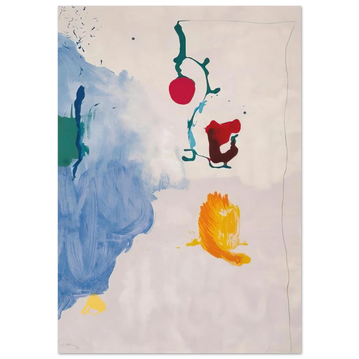 Helen Frankenthaler - Eve - 1995 Wall art - 13x18 cm / 5x7 Inches - Fine Art Poster - -