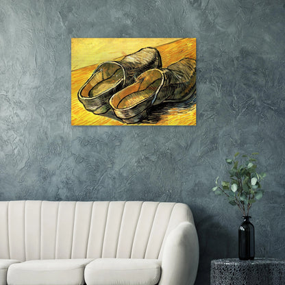 A Pair of Leather Clogs - Vincent van Gogh Brushed Aluminum Print - 70x100 cm / 28x40 inches | Vincent van Gogh Aluminum Print | Vincent van Gogh Prints