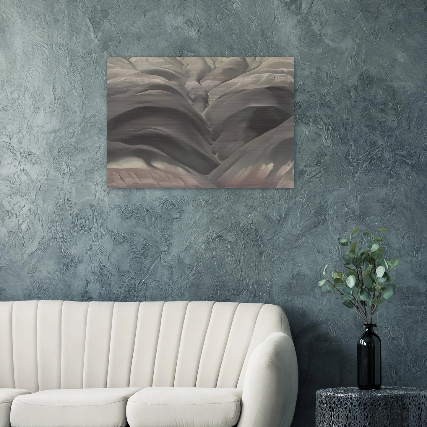 Black Place I - Georgia O'Keeffe Brushed Aluminum Print - 70x100 cm / 28x40 inches | Georgia O'Keeffe Aluminum Print | Georgia O'Keeffe Prints
